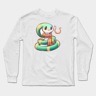 Cute Snake Drawing Long Sleeve T-Shirt